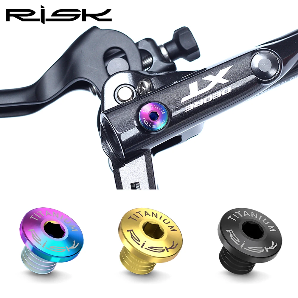 RISK A Whole/Separate Oil Cylinder Lid Bolts for Shimano Bike Brake Lever Titanium Disc Fixed Screw Bicycle Hydraulic Brake Bolt