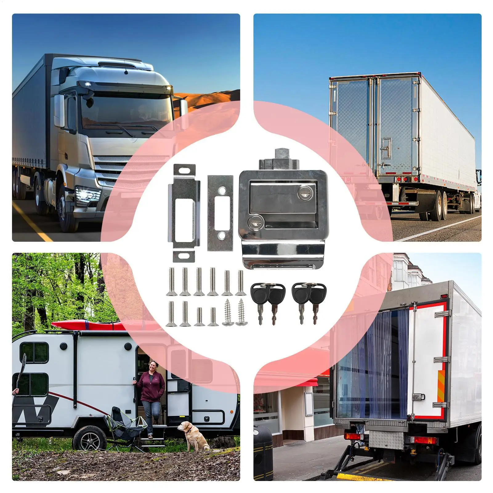 

Rv Door Latch Heavy Duty Anti-Theft Portable Hardware Rv Entry Door Lock With Paddle Deadbolt For Motorhome Hauler Campervan