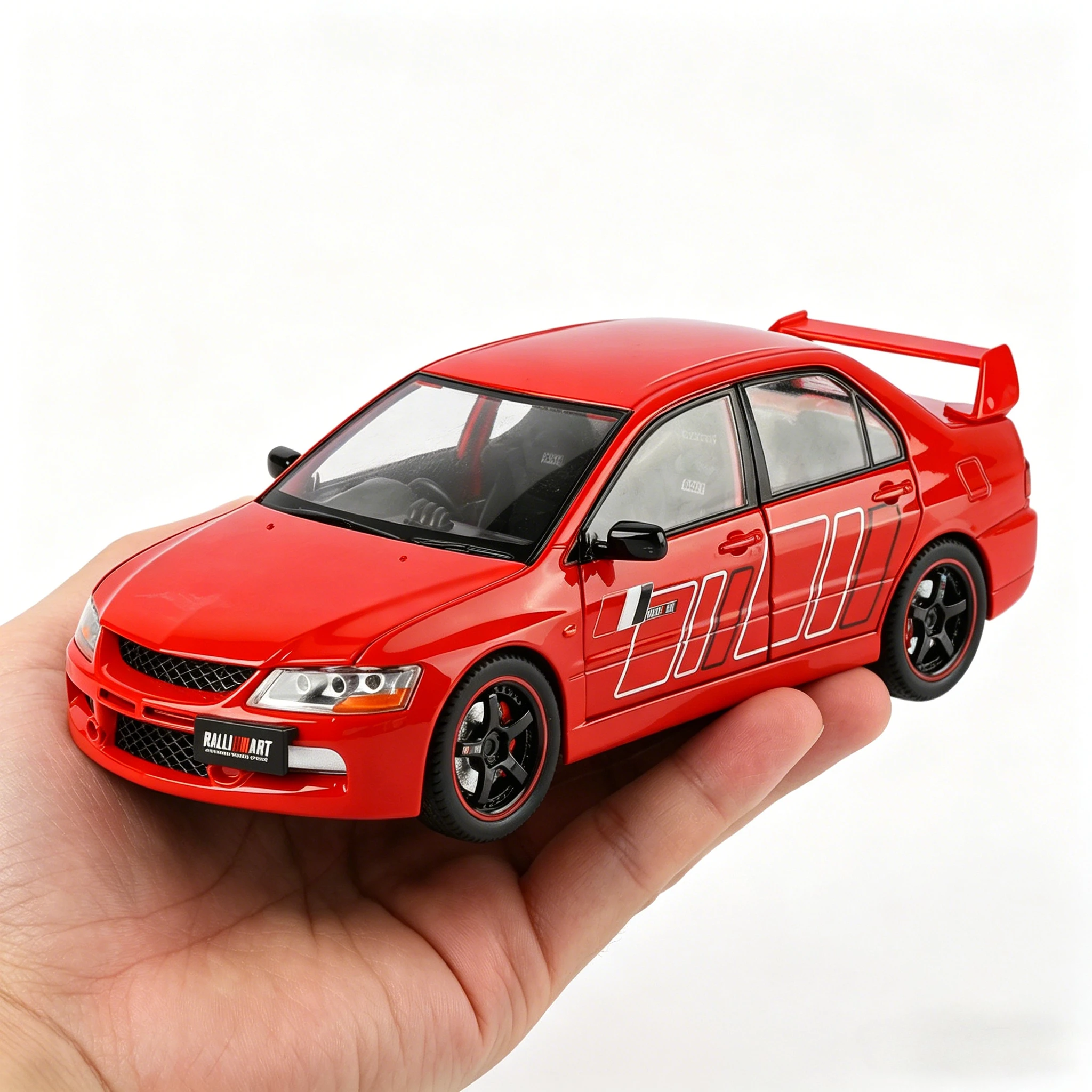 

Металлическая модель автомобиля 1:24 EVO9 Latte Edition, литая под давлением, со звуком и светом, игрушка для детей