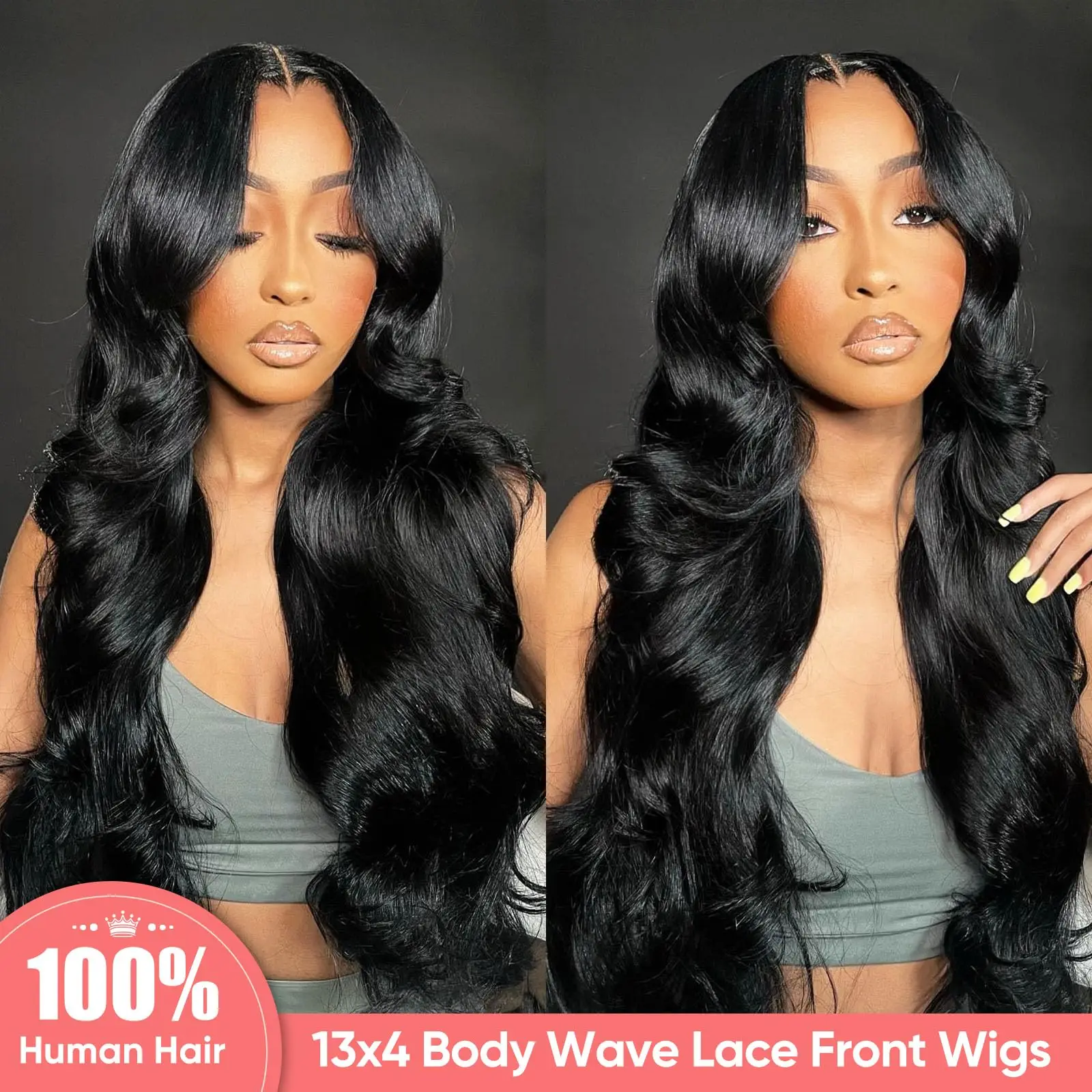 30 40 Inch 13x4 Lace Front Wig HD Transparent Body Wave Lace Frontal Human Hair Wig PrePlucked For Women