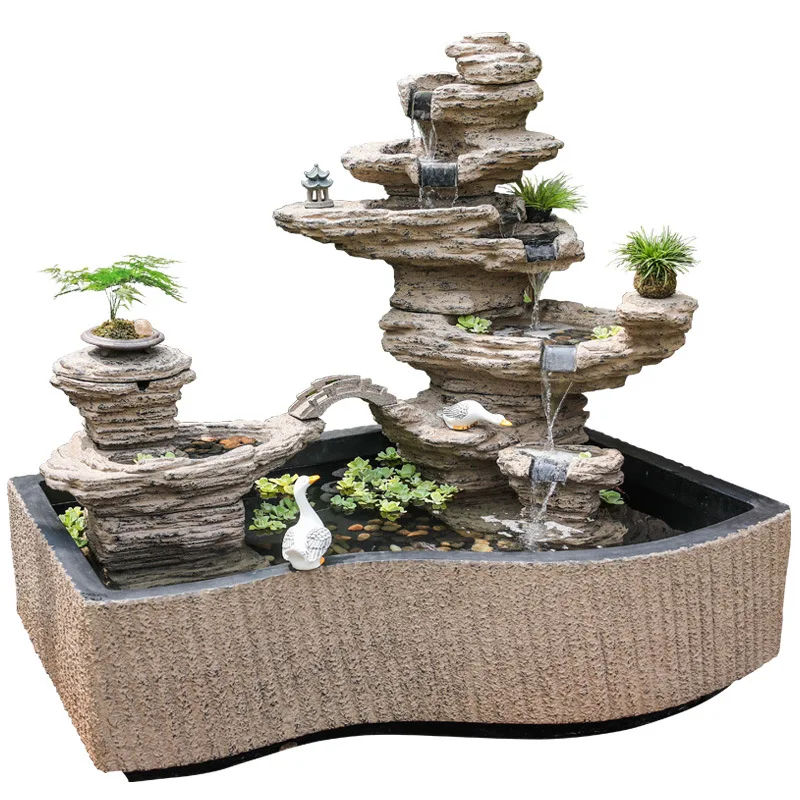 Mountain Fountain Fish Pond Villa Garden Courtyard Pool Rockery Decoration Ornaments