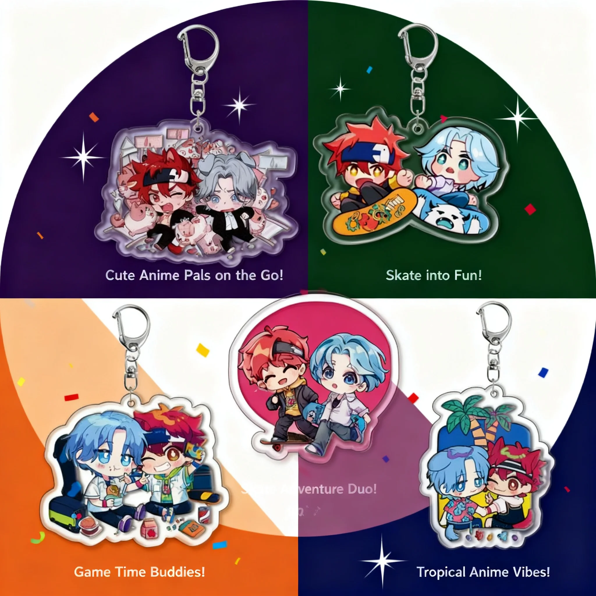 Anime Acrylic Keychain Hanging Ornament Unlimited Skateboard Kyan Rei Merchandise Cross Border Ready to Ship Wholesale