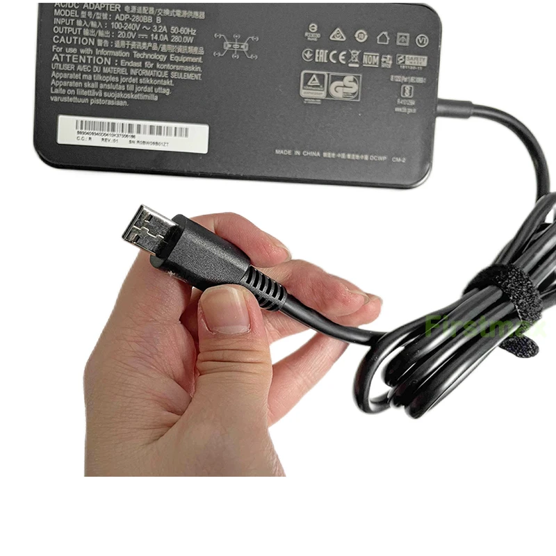 Imagem -02 - Carregador Portátil Adaptador de Alimentação 20v 14a 280w Adaptador Adp280bb b para Msi Gp76 Leopard 10uh 11ug 11uh Ms17k2 We76 11uk 11um Ms-17k3