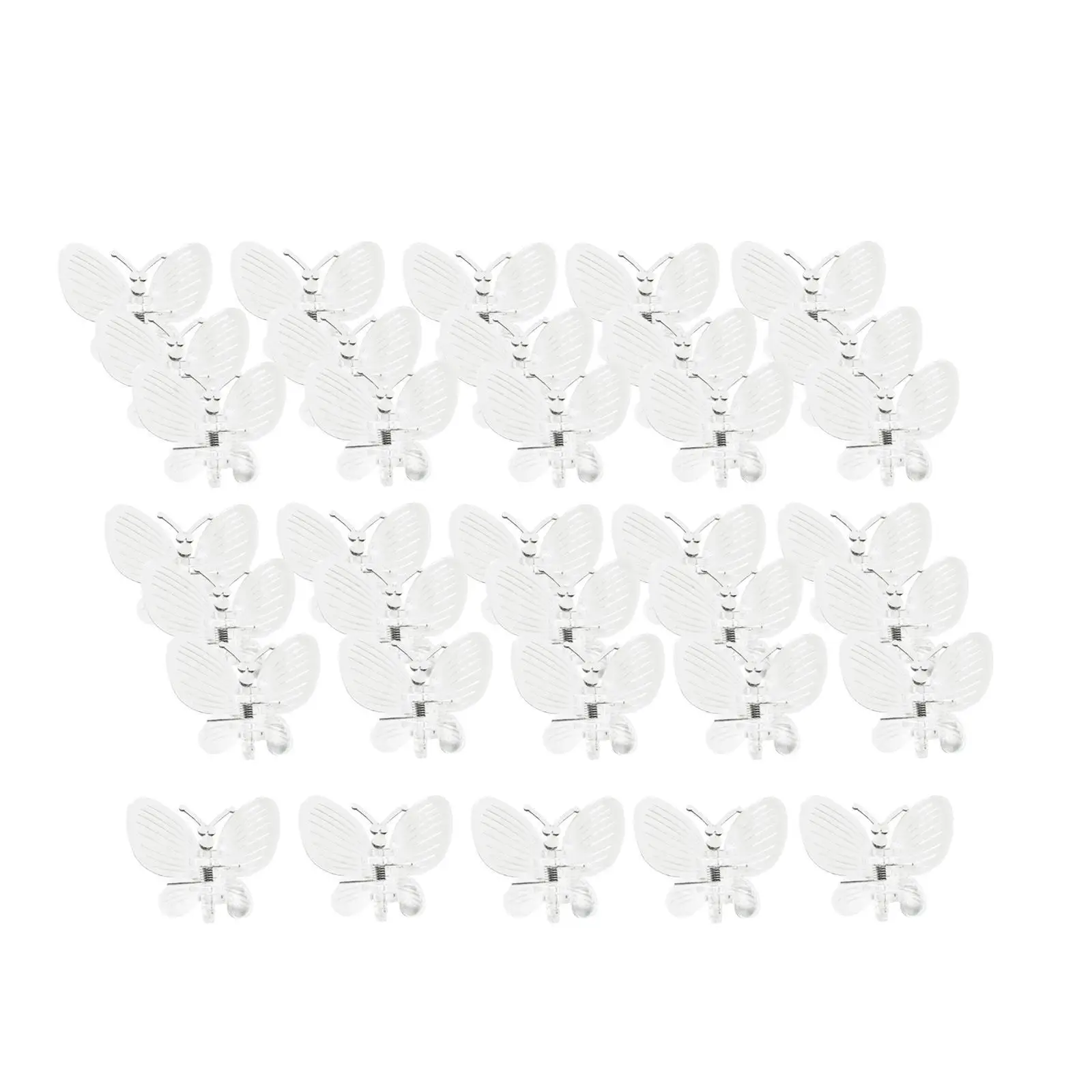 50x Orchid Clips Supporting Grow Upright Easy to Install and Remove Creative Clear Vine Clips Reusable for Single Stem Plants