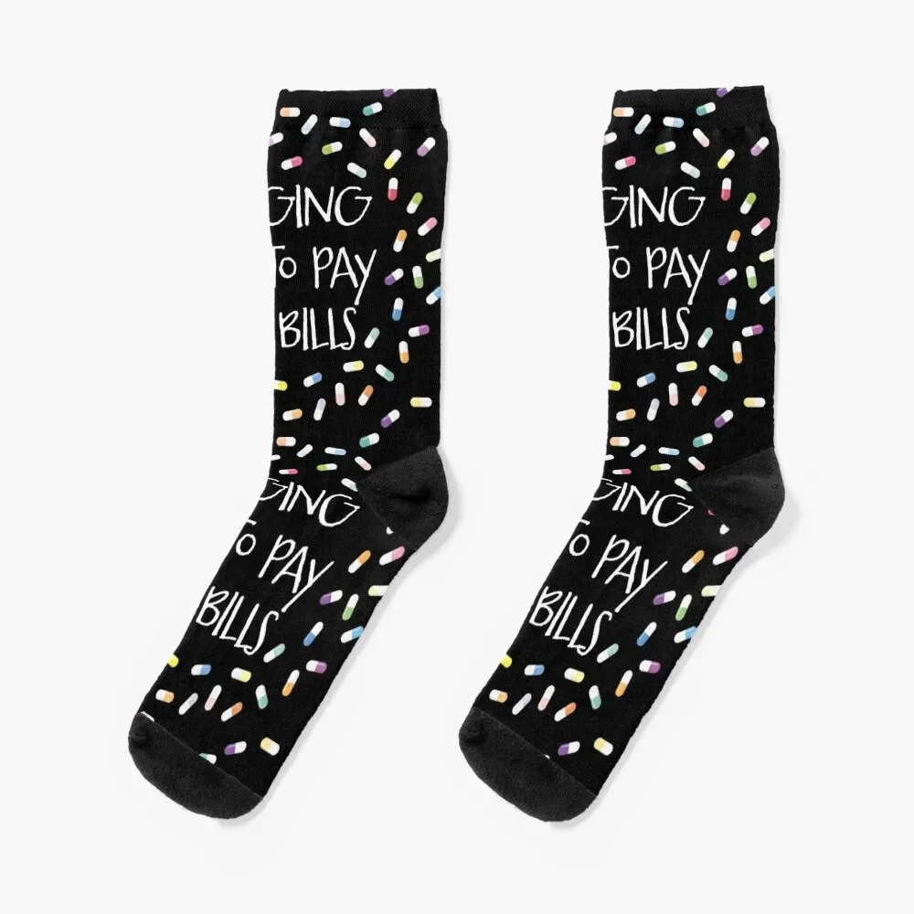 

Slinging pills to pay the bills 2 Socks short New year's funny gifts Women Socks Men's