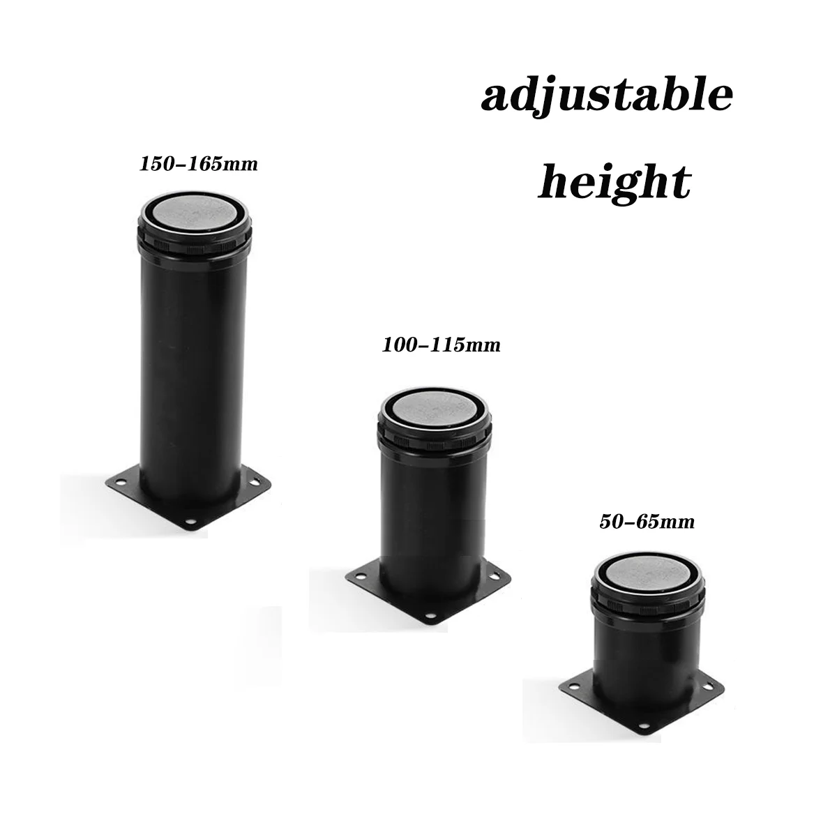 1 أو 4 قطع الفولاذ المقاوم للصدأ طاولة قابلة للتعديل أريكة سرير قدم الصلب الأثاث الساق خزانة أنبوب دائري