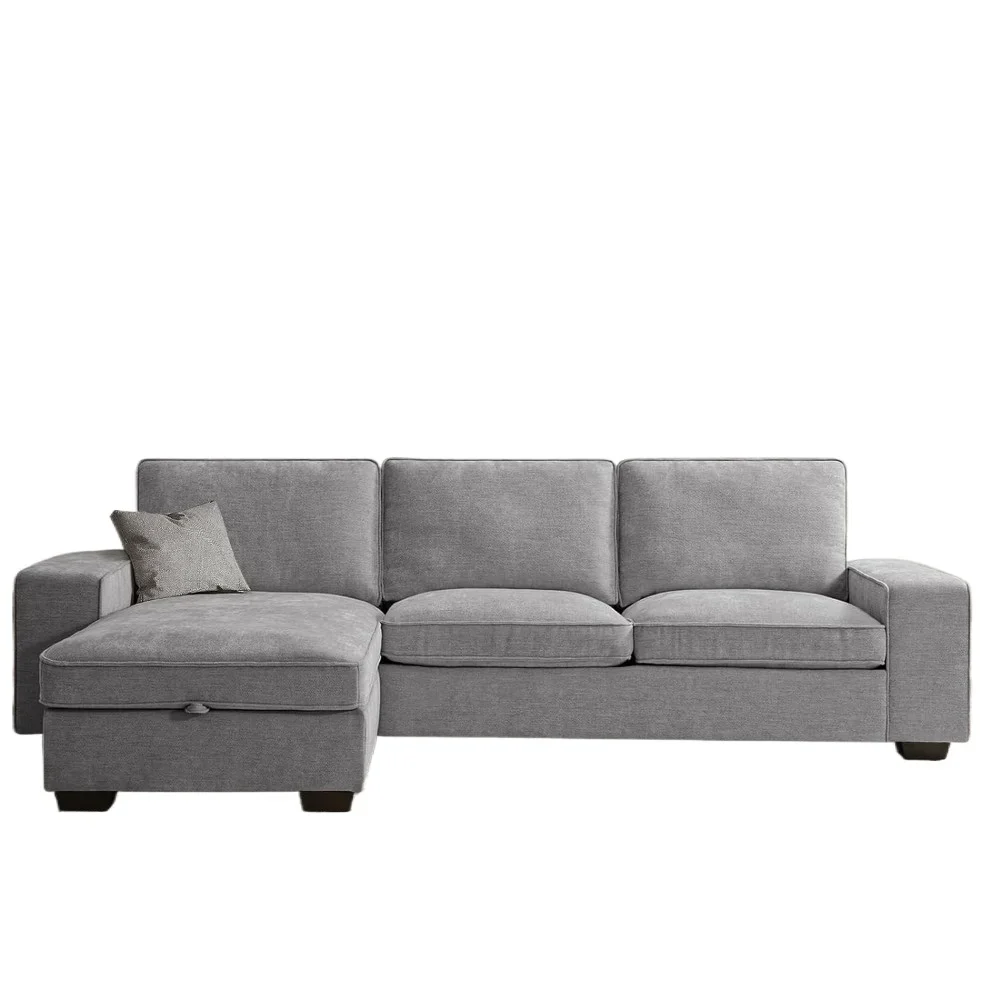 99“ Convertible Sectional Sofa,L Shaped Couch,Multi-Functional Reversible Sofa with USB and Type-C Charging Ports, Storage Space