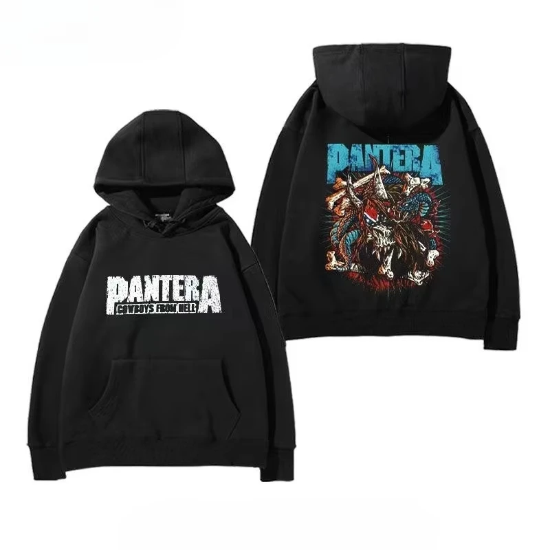 

Pantera Band's printed hooded sweatshirt for the autumn and winter of 2025 is a loose and fashionable top for both men and women