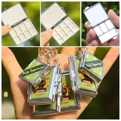 Mini Paint Box Watercolor Palette Cute Cat Pendant Portable Watercolor Packing Tin Box Traveling Painting Art Supplies
