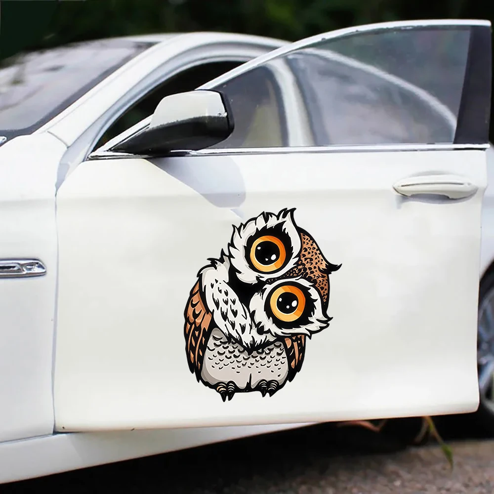 Large Owl Staring Bird Car Sticker Decal for Auto Vehicle Bumper Hood Bonnet Trailer Tailgate Offroad Racing Car Decor