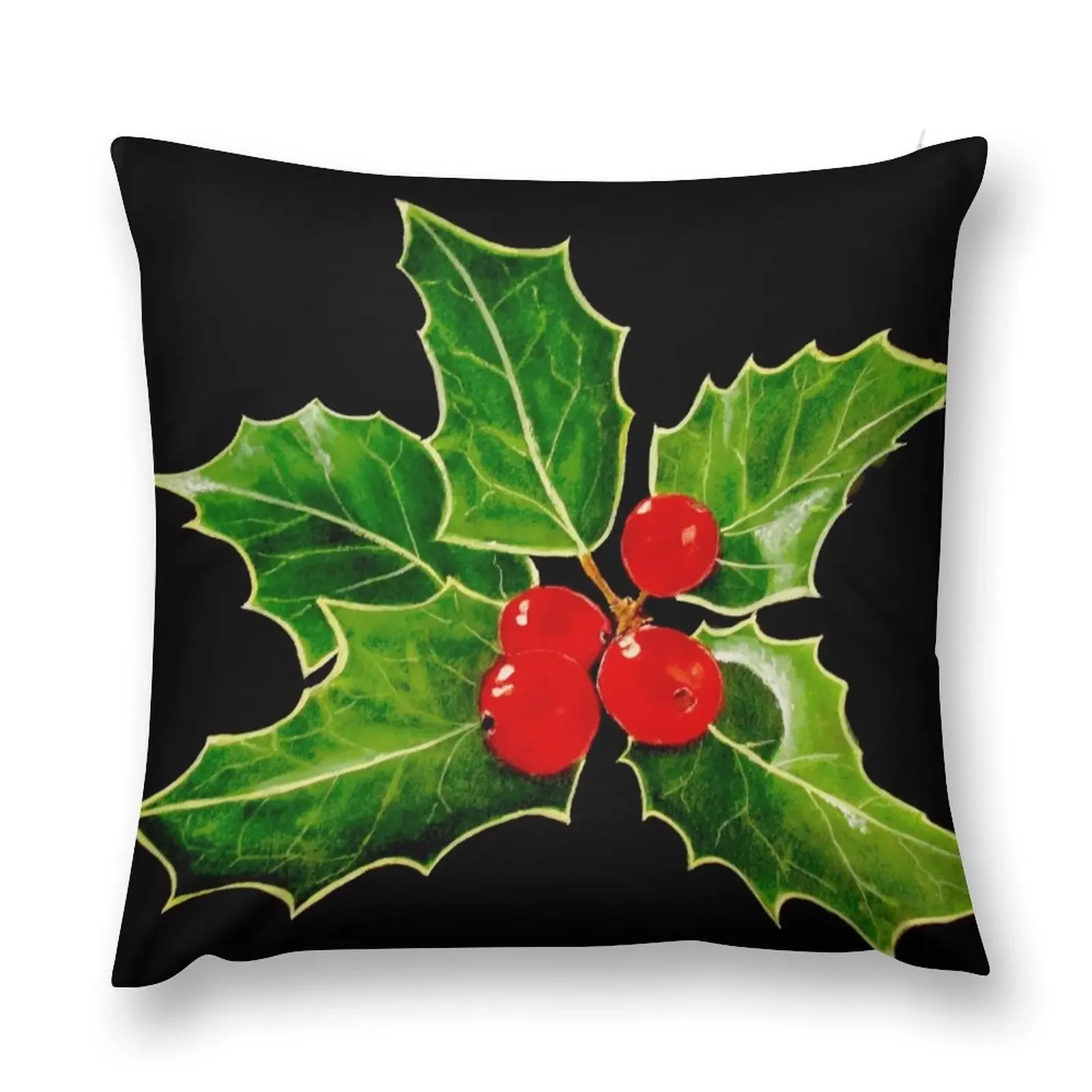 Holly Throw Pillow ornamental pillows for living room Cushion Cover pillow