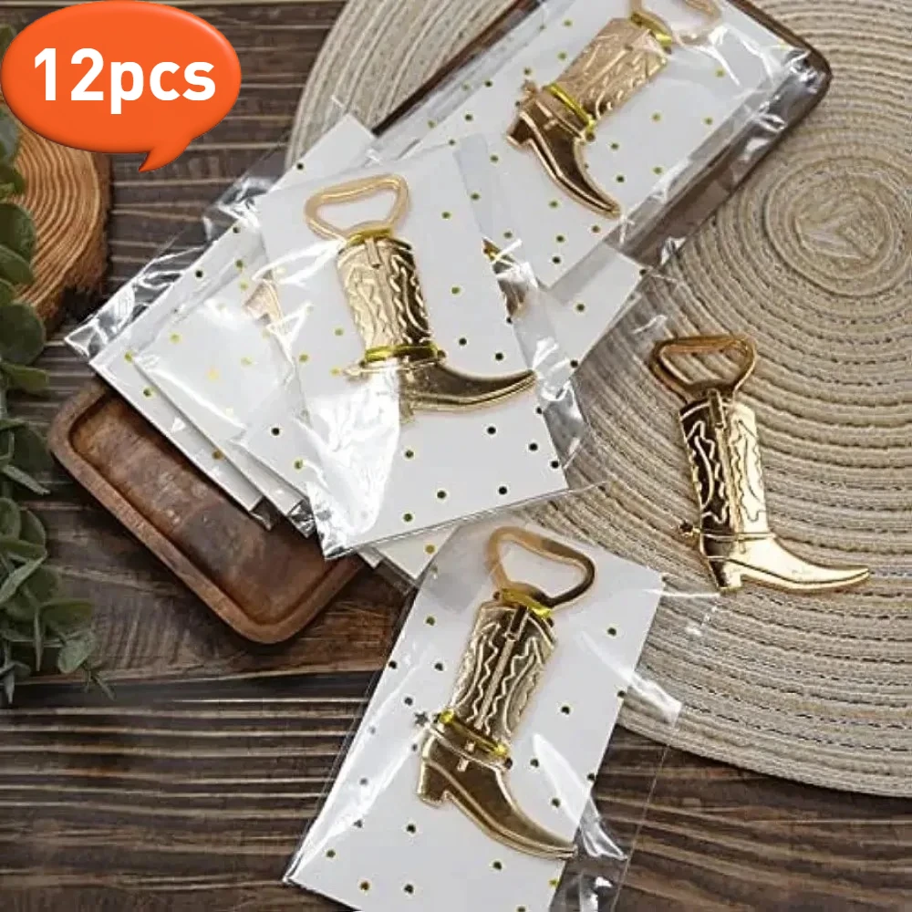 12PCS Cowboy Boot Bottle Opener for Wedding Gifts Retro Beer Opener Wedding Favors Suitable For Wedding Souvenirs
