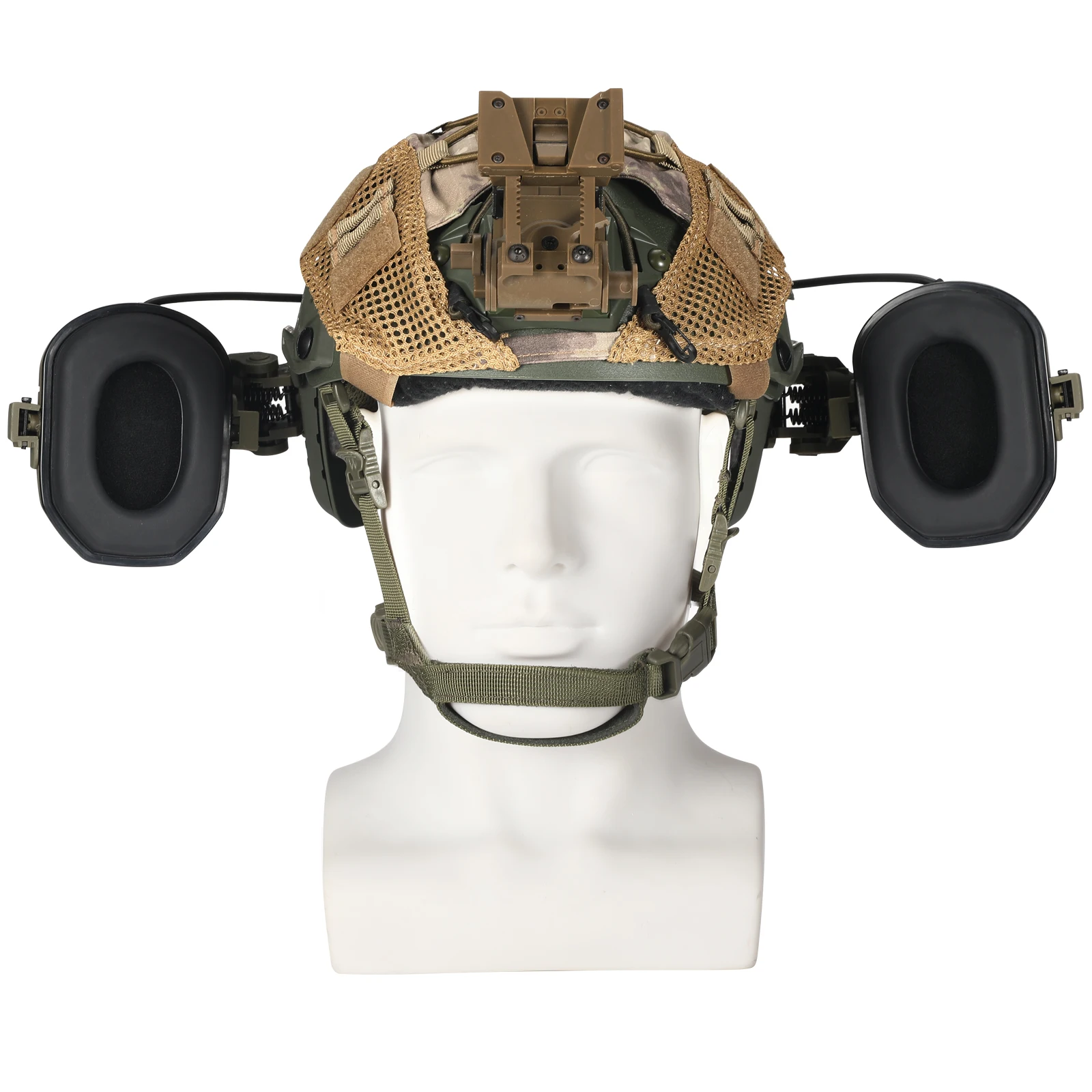 Tactical Electronic Shooting Headset Helmet Mounted NRR 23dB Noise Reduction Hearing Protection for Hunting image 5