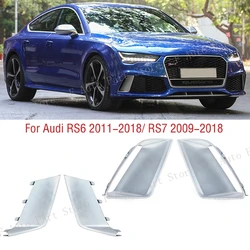 For Audi RS6 2011-2018/ RS7 2009-2018 Car Front Bumper Fog Light Lamp Trim Molding Cover Frame Shell Cap Hood Lid