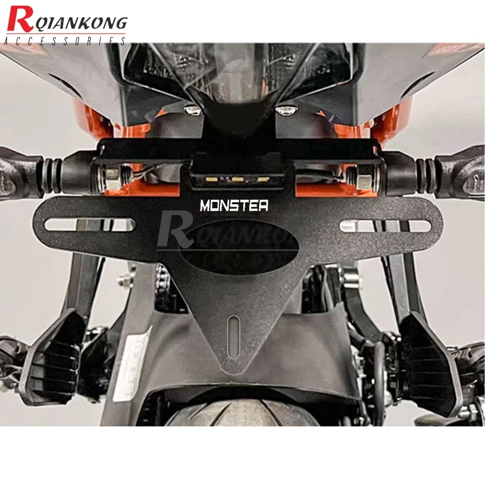 Staffa porta targa per DUCATI Monster 659 797/Plus 821/Stealth 1200/S/R 2017-2021 Kit eliminatore parafango posteriore ordinato