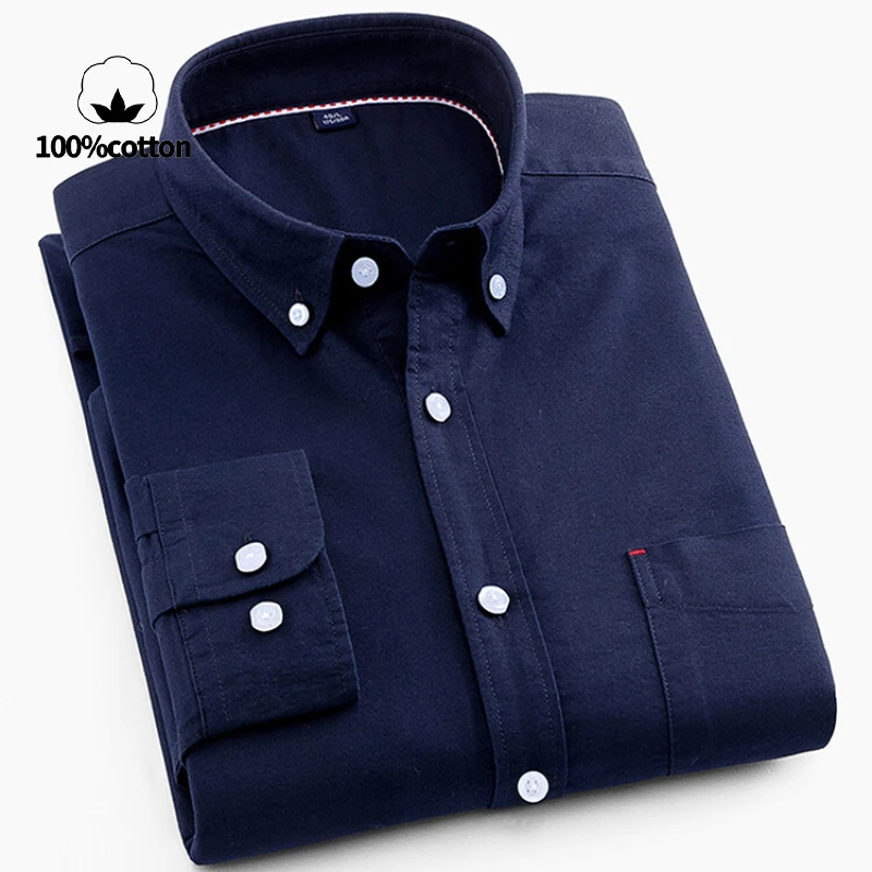 

High-quality business casual men shirt made from 100% cotton suitable daily commute formal workwear breathable sweat-wicking