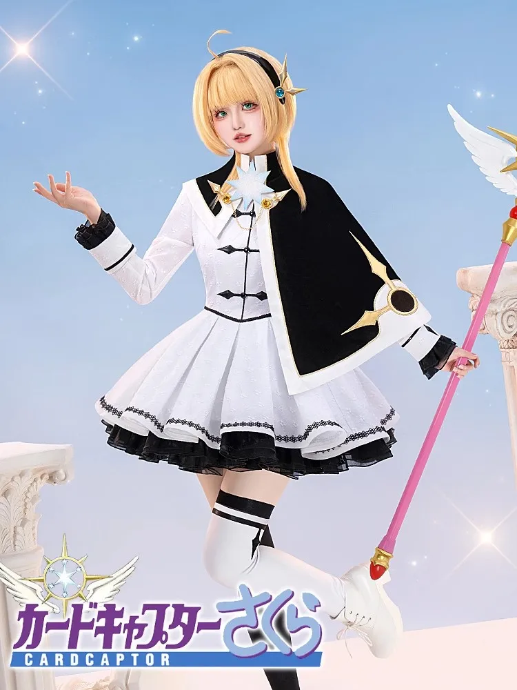 

CosAn Anime Cardcaptor Sakura Kinomoto Sakura Cosplay Costume Sweet Angel Uniform Activity Party Role Play Clothing Card Captor