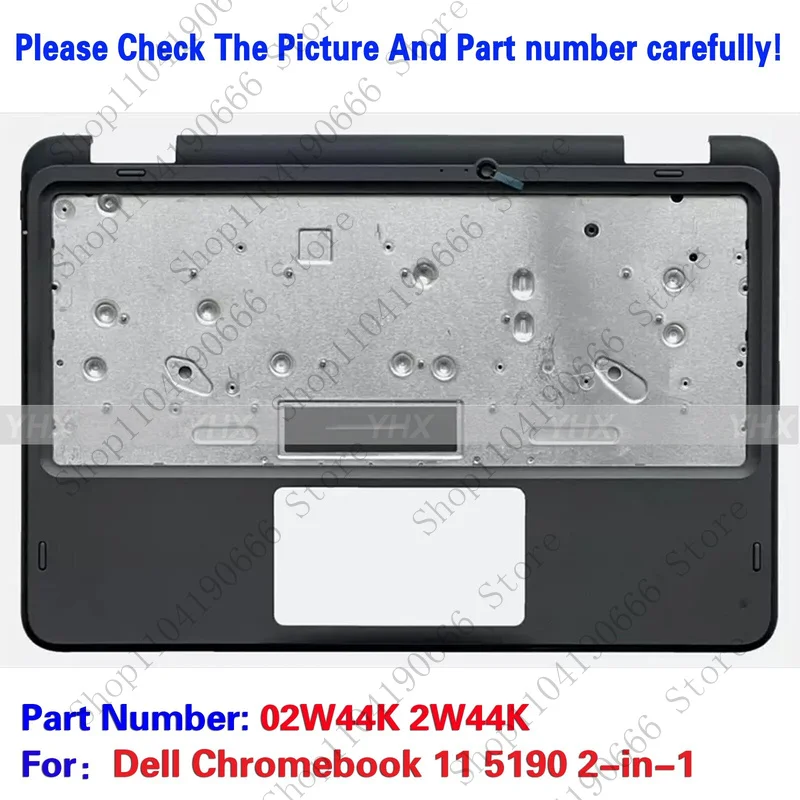 

Notebook computer components New For Dell Chromebook 11 5190 2-in-1 Palmrest Upper Case KB Bezel NO TP 02W44K.