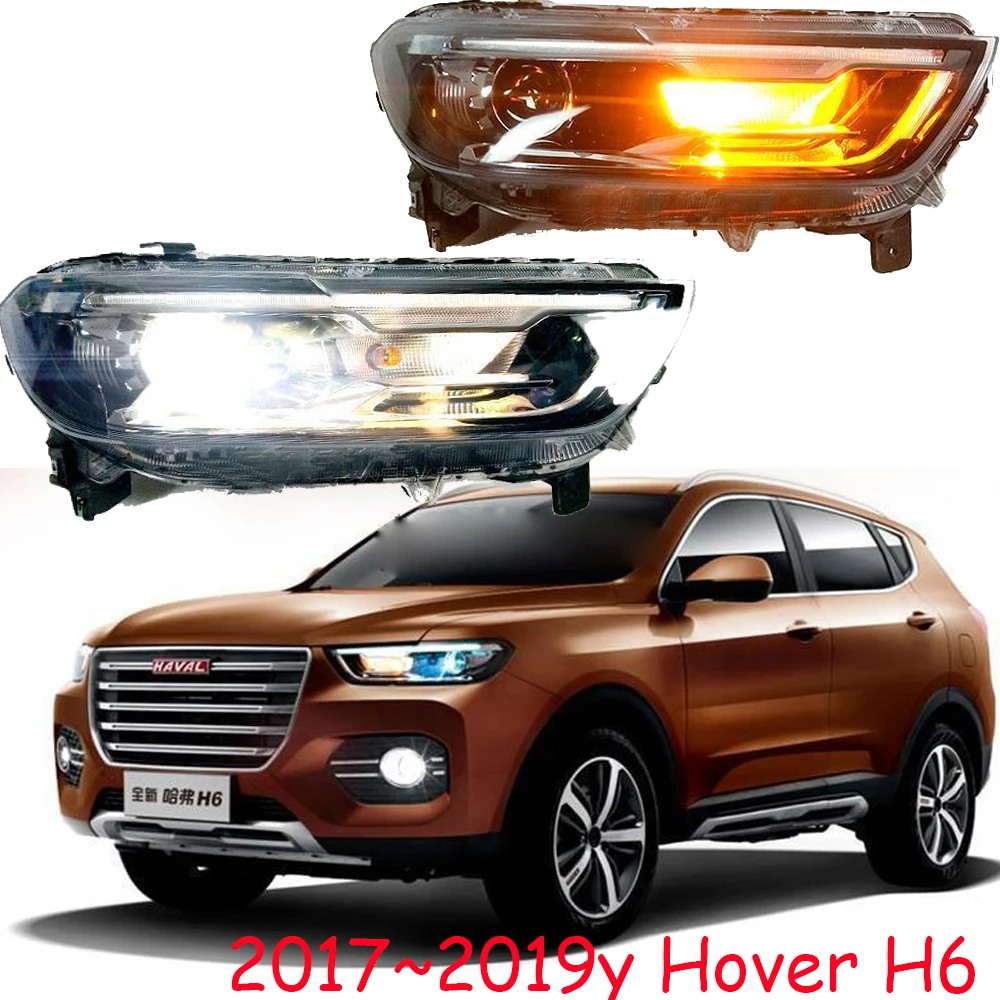 1pcs car bumper haval headlamp Geatall Hover H6 Sport headlight Blue logo LED 2017~2018y accessories head lamp hover H6 fog lamp