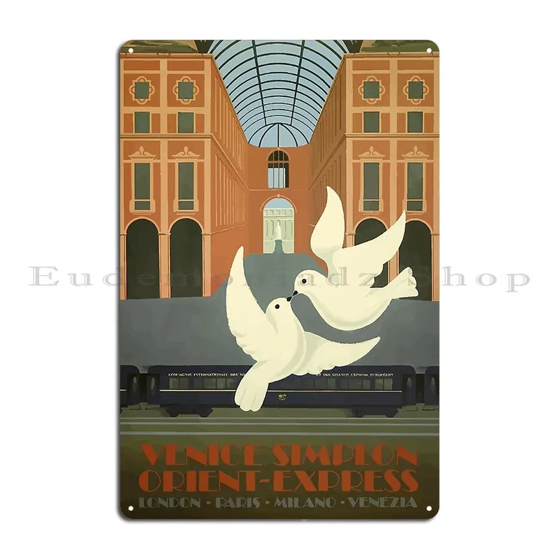 Vintage Venice Poster Orient Express Metal Plaque Poster Plaques Decoration Party Wall Decor Create Tin Sign Poster