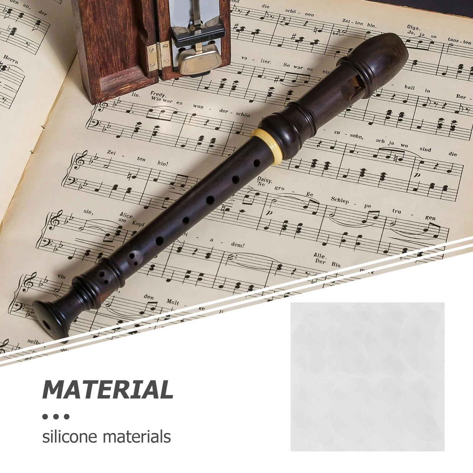 

Saxophone Mouthpiece Pads 3 Sheets Moon Square Shapes Flexible Silicone Long Lasting Use High Precision Fit Reduced Air Leakage