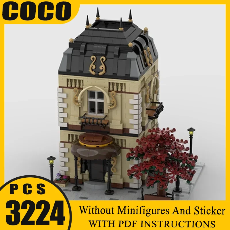 

Moc Building Block Modular luxury House Model Technology Brick DIY Assembly City Street View Build Toy Holiday Gift
