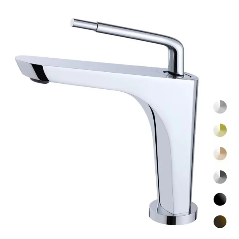 

Brass Hot and Cold Dual Control Wash Basin Tap Chrome Bathroom Single Handle Basin Sink Faucets