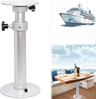 HWHongRV Adjustable Tablebase Caravan Motorhome Table Pedestal Stand Base 18-27.5 Inch Height Range for  Marine Boat