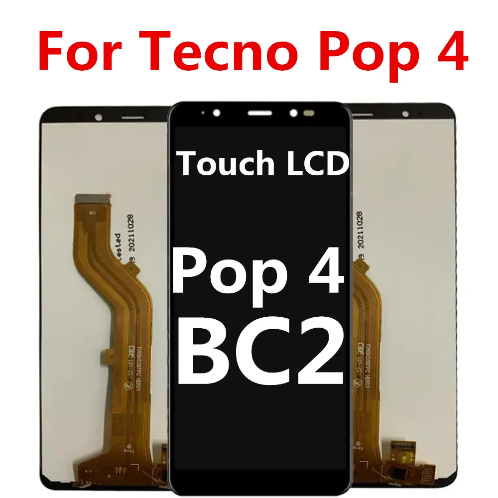 For Tecno POP 4 BC2 LCD Display Touch Screen Digitizer Assembly For  Tecno POP 4 BC display LCD Touch2 lcd Replacement Display