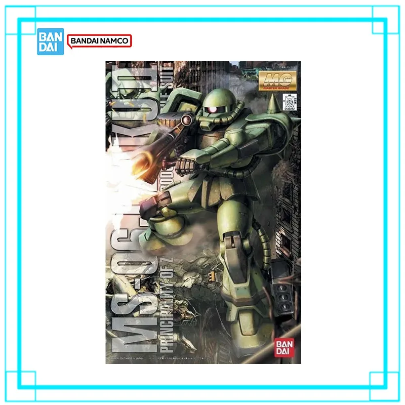 В наличии Оригинальная фигурка Bandai Gundam MG 1/100 MS-06J Zaku II Ver.2.0, модель для сборки, коллекционные игрушки, подарки.