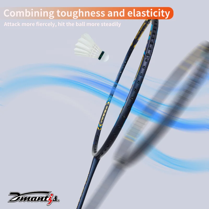 

D100 Professional Full Carbon Fiber Badminton Racket Lightweight Smooth Graphite Shaft Soft Hardness Training