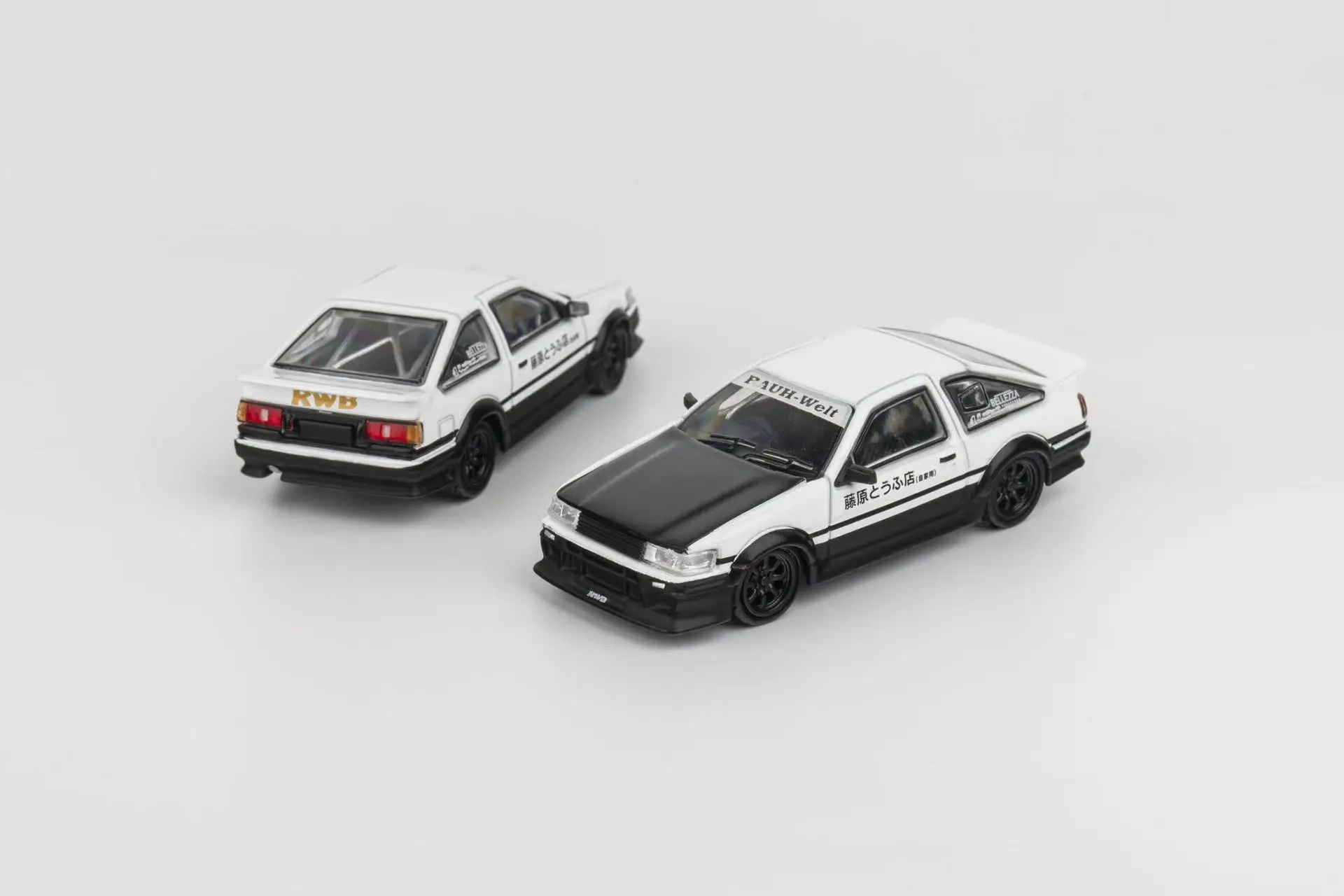 **Pre-order ** DCT 1:64 RWB AE86 Witte aangepaste versie gegoten modelauto