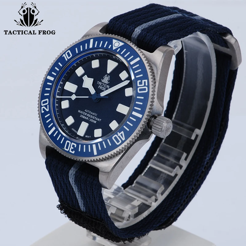 Tactical Frog V4 FXD Titanium Watch BGW-9 Luminous NH35 Automatic Mechanical 20Bar Water Resistant Luxury Bidirectional Bezel