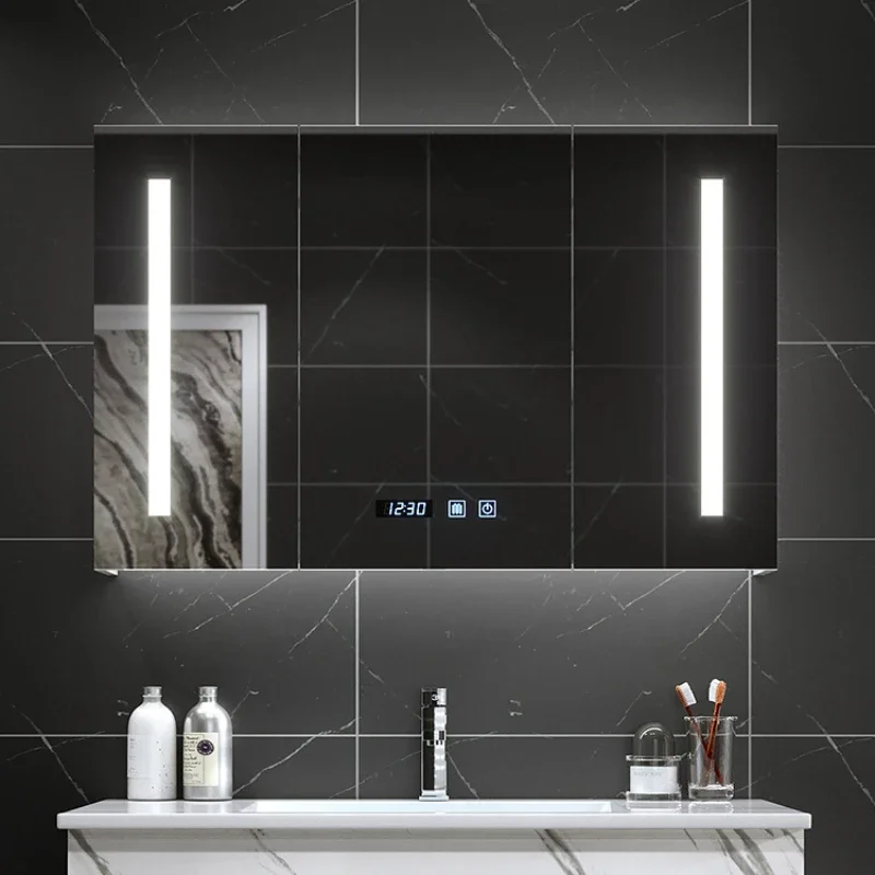 

Bathroom Smart Mirror Cabinets Wall Mounted Makeup Mirror With Defroster Vanity Storage Cabinet Bathroom Mirror with Lights