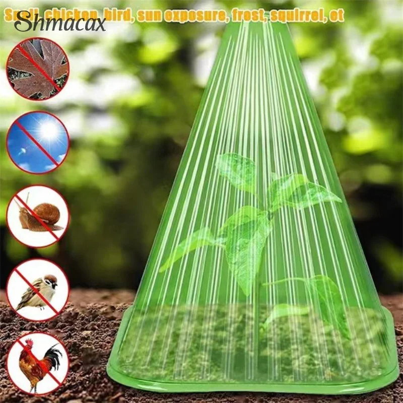 Plant Bell Cover 5Pcs Reusable Anti-frost Greenhouse Plants Light Translucent Transparent Garden Clothes Yard Supplies