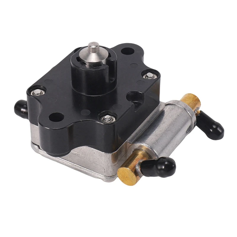 2 PCS Boat Engine Fuel Pump Assy 6AH-24410-00 Silver & Black Metal For Yamaha Outboard 4-Stroke 15HP 20HP Outboard Motor image 2
