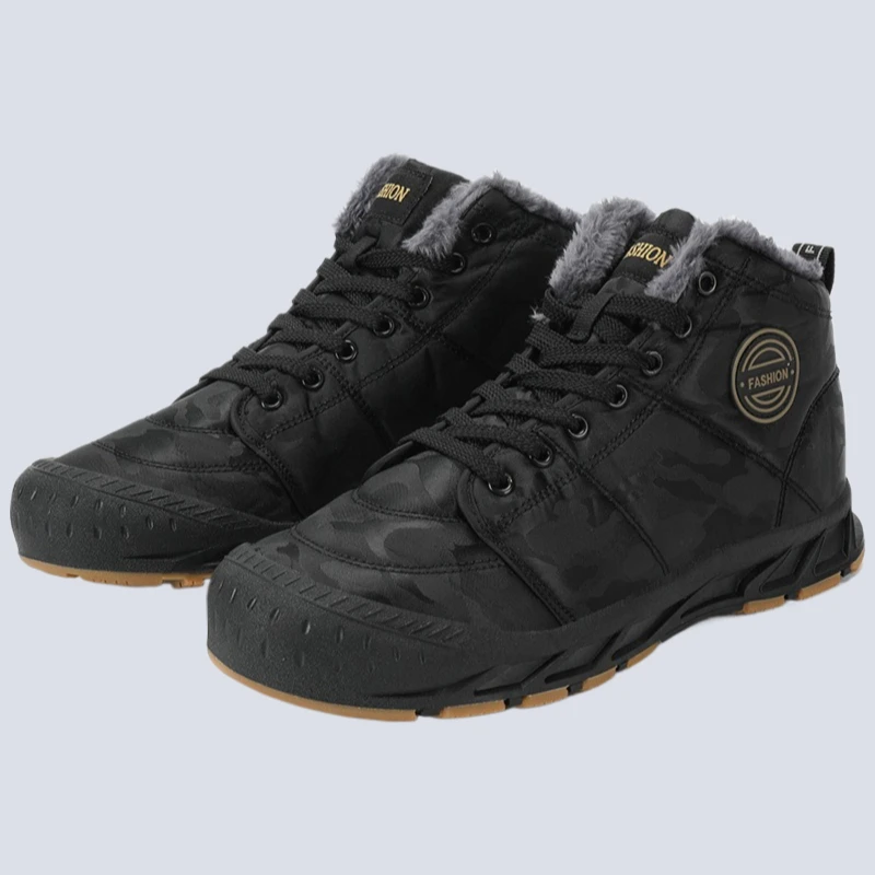 

Plush Snow Boots Men Outdoor Sneakers Work Male Rubber Winter Men's Boots Big Size Men Waterproof Ankle Boots Winter Warm