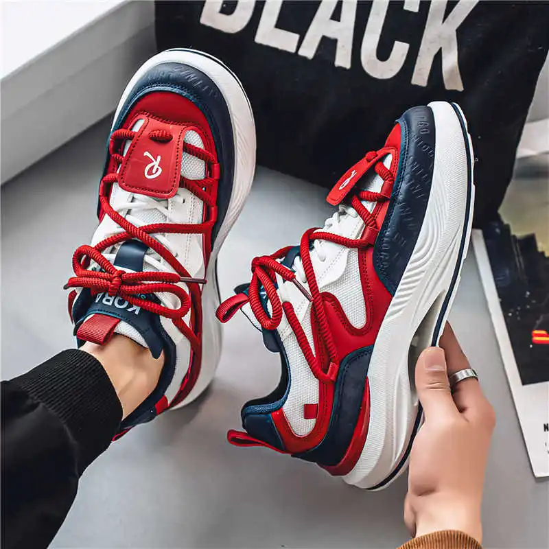 الخريف كعب سميك فستان أبيض أكسفورد الرياضة Tenia للرجال فستان أحذية رجل أحذية رياضية في عروض Vip باهظة الثمن اختيارات Baskette