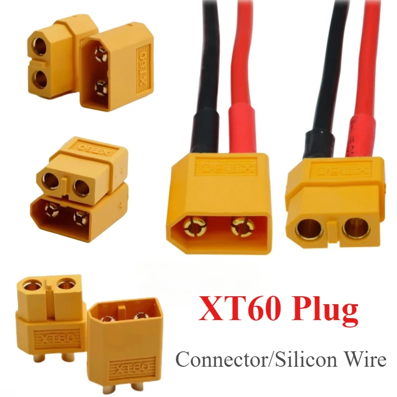 XT60 Male Female Bullet Connectors Plug Adapter With 14 AWG Silicon Wire For ESC Lipo Battery Extension Quadcopter Multicopter