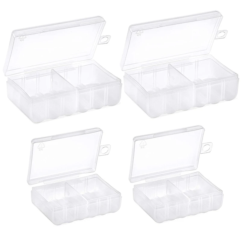 Caja de almacenamiento de batería transparente de 6 ranuras, soporte de plástico duro, caja de almacenamiento de batería para AA/AAA, caja organizadora de baterías