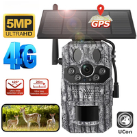 4G 2K 5MP PIR Motion Activated  Trigger Time Night Vision IP66 Hunting Trail Wildlife Battery Solar Camera Forest