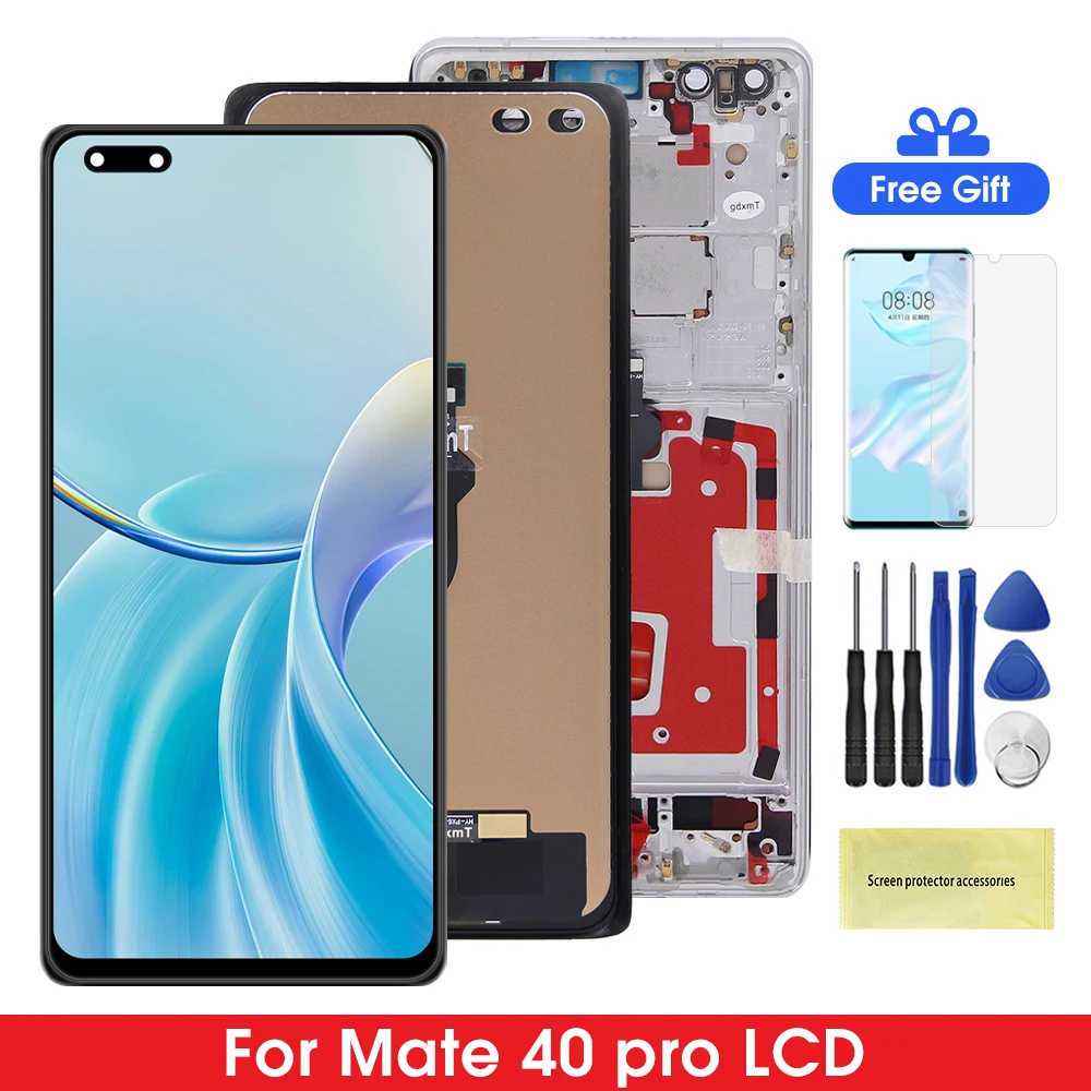 huawei-社メイト-40-プロ-noh-nx9-an00-an01-lcd-ディスプレイタッチスクリーンデジタイザアセンブリの交換-lcd-部品