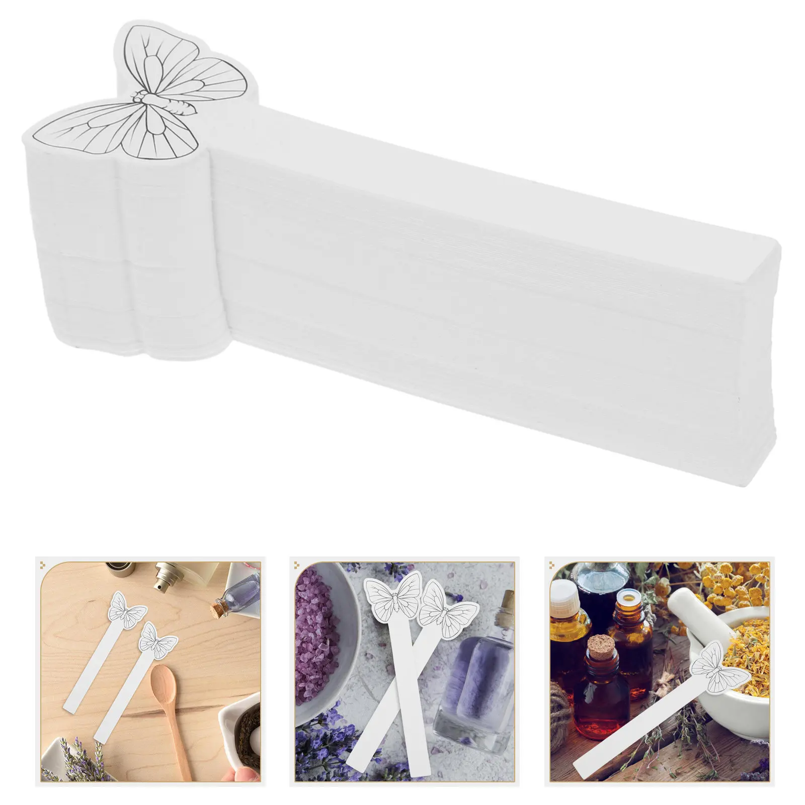

100Pcs Fragrance Tester Strips Thick Disposable Perfume Paper Essential Oil Smelling Strips Diffuser