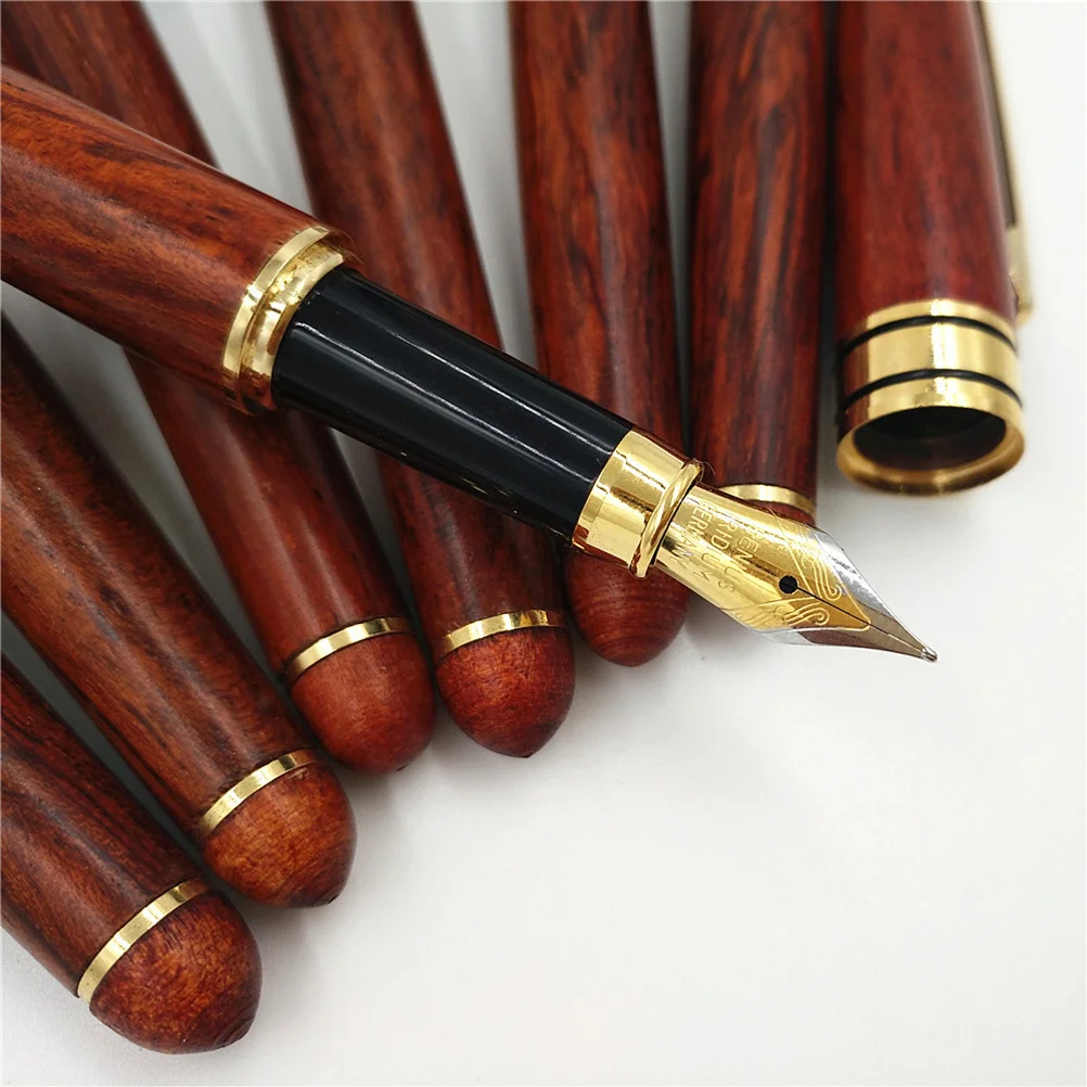

Ink Wooden Box Rosewood Fountain For Office School Stationery Supplies -Point Pen Ink Pen Point