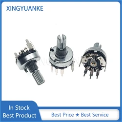 5PCS RV17 With Switch Potentiometer Handle Length 15MM 5Pin B1K 2K 5K 10K 20K 50K Diameter 17MM