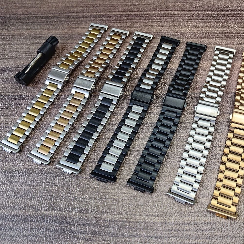 ステンレススチール時計ストラップループ Huawei Watch Fit 4/4 Pro、Huawei Watch Fit 3 メタルリストバンドと互換性あり