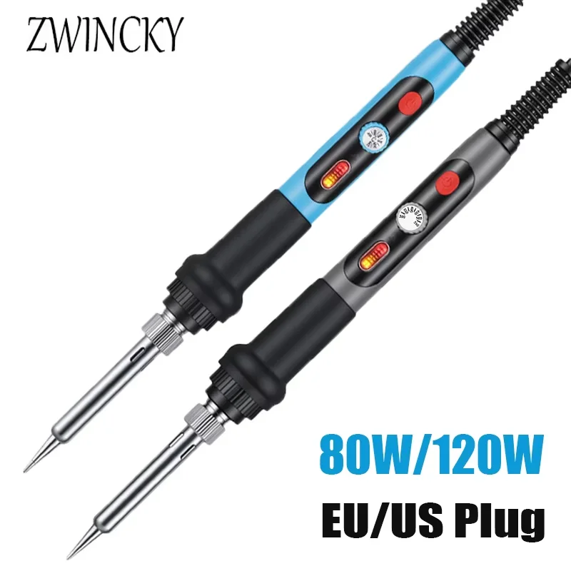 Adjustable Temperature Electric Soldering Iron 110V/220V 80W 120W Solder Iron Professional Welder Electric Solder Wire Tips