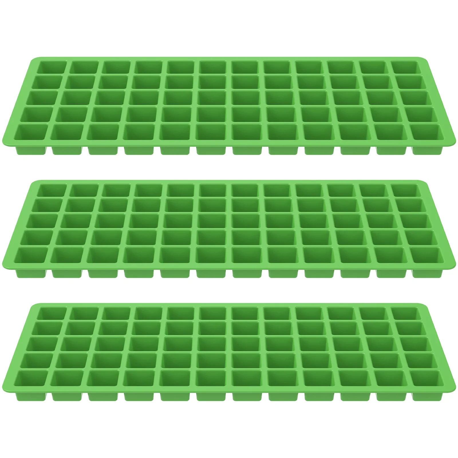 

3Pcs Silicone Food Mold 60 Grid Easy Demold Ice Cube Freezer Mold Ice Cube Tray for Chocolate Cake Candy Lovers Ice Cube Tray