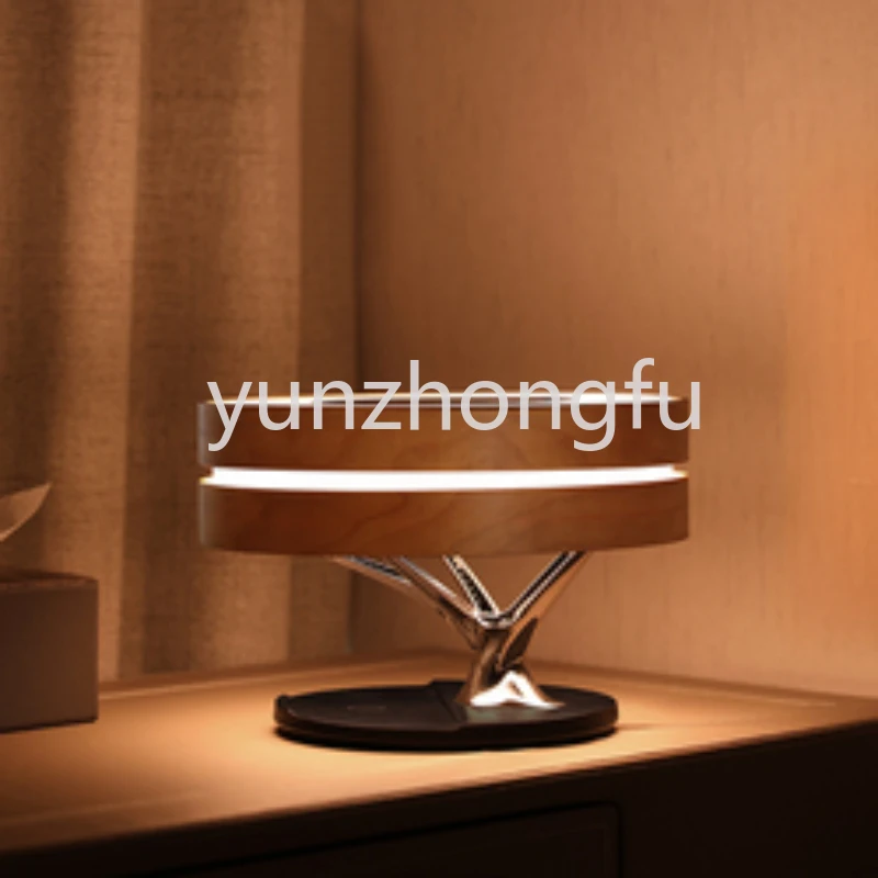 Home Tree Light Wireless Charging Lamp Desk Light Wooden Smart BT Speaker Sleep Mode Table Lamp