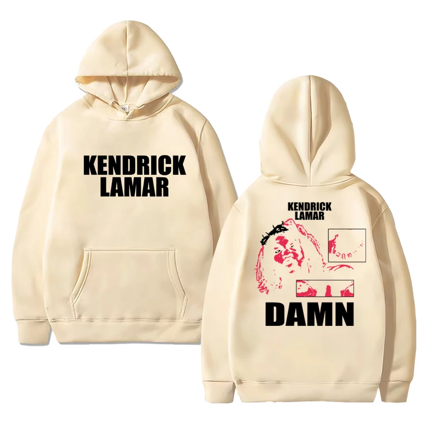 Rapper Kendrick Lamar DAMN vintage hip hop streetwear Men women Casual Fleece Hoodies Autumn Winter Unisex Sweatshirt pullovers